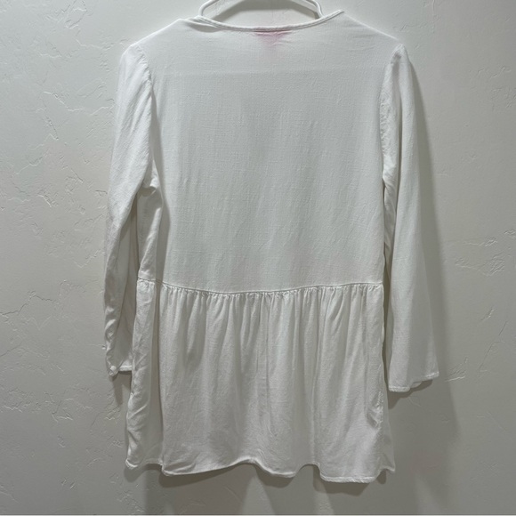 Lilly Pulitzer Women's Small Lyndsea Tunic White 3/4 Sleeve 30393 - Picture 10 of 14